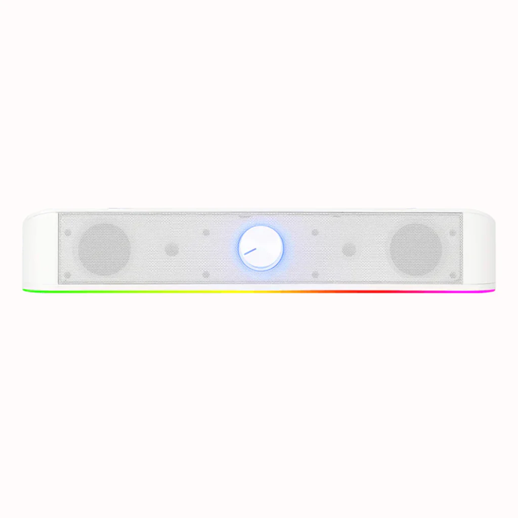 Redragon-GS-560-Adiemus-White-RGB-Gaming-Soundbar-Front