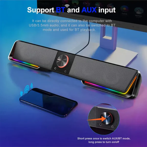 Redragon-GS570-Darknets-Black-RGB-Gaming-Soundbar-Features