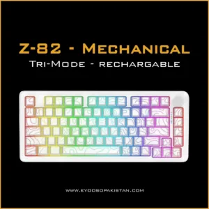 E-Yooso Z-82 Tri Mode BT, 2.4G wired Silverwood Switches -White
