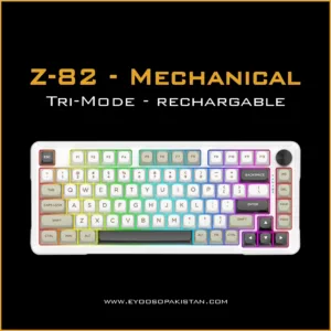 E-Yooso Z-82 Tri Mode BT, 2.4G wired Silverwood Switches White/Grey/Black